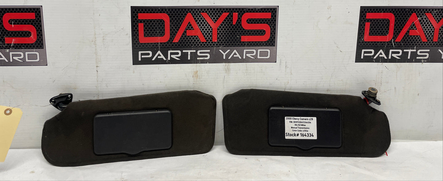 2000 Chevy Camaro Z28 RH & LH Sunvisors Black OEM - Day's Parts Yard
