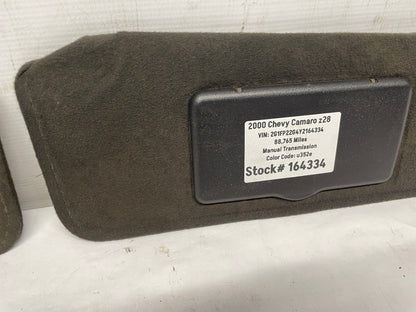 2000 Chevy Camaro Z28 RH & LH Sunvisors Black OEM - Day's Parts Yard