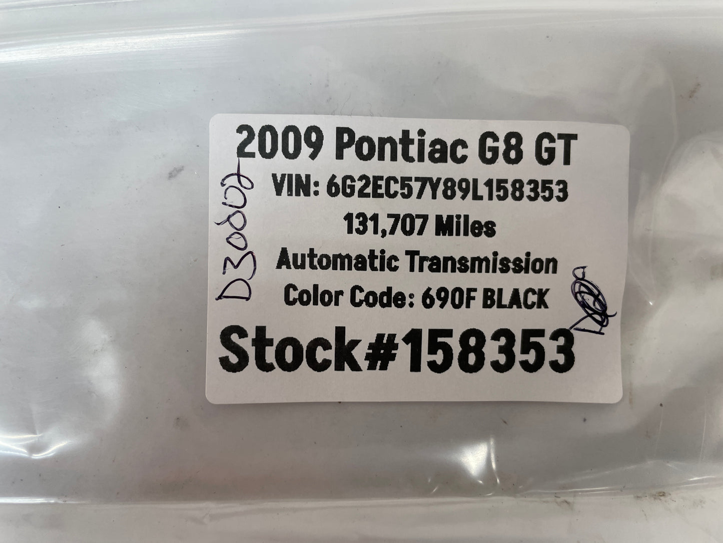 2009 Pontiac G8 GT RH & LH Side Marker Light Lamp OEM