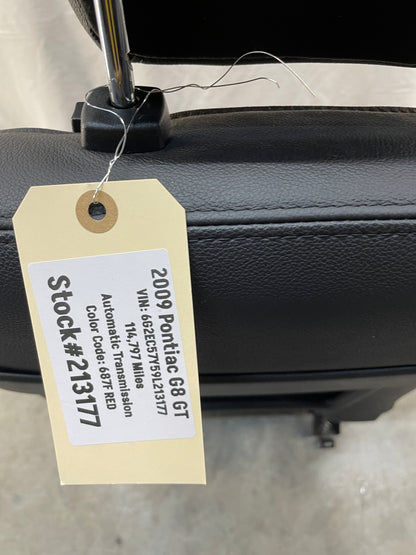 2009 Pontiac G8 GT Seats Front & Rear Black Leather OEM