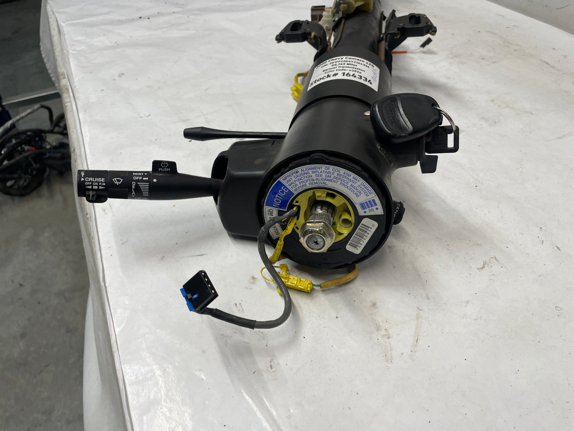 2000 Chevy Camaro Z28 Steering Column w/ Key OEM - Day's Parts Yard