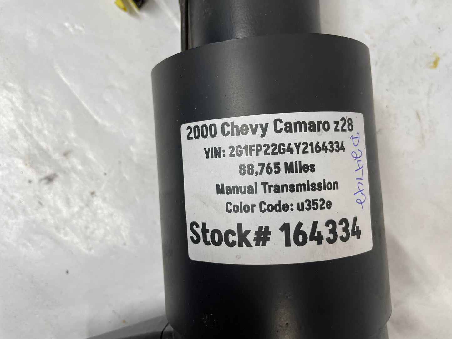 2000 Chevy Camaro Z28 Steering Column w/ Key OEM - Day's Parts Yard