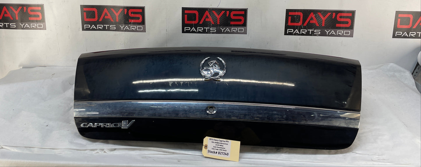 2013 Chevy Caprice PPV Trunk Deck Lid Black OEM