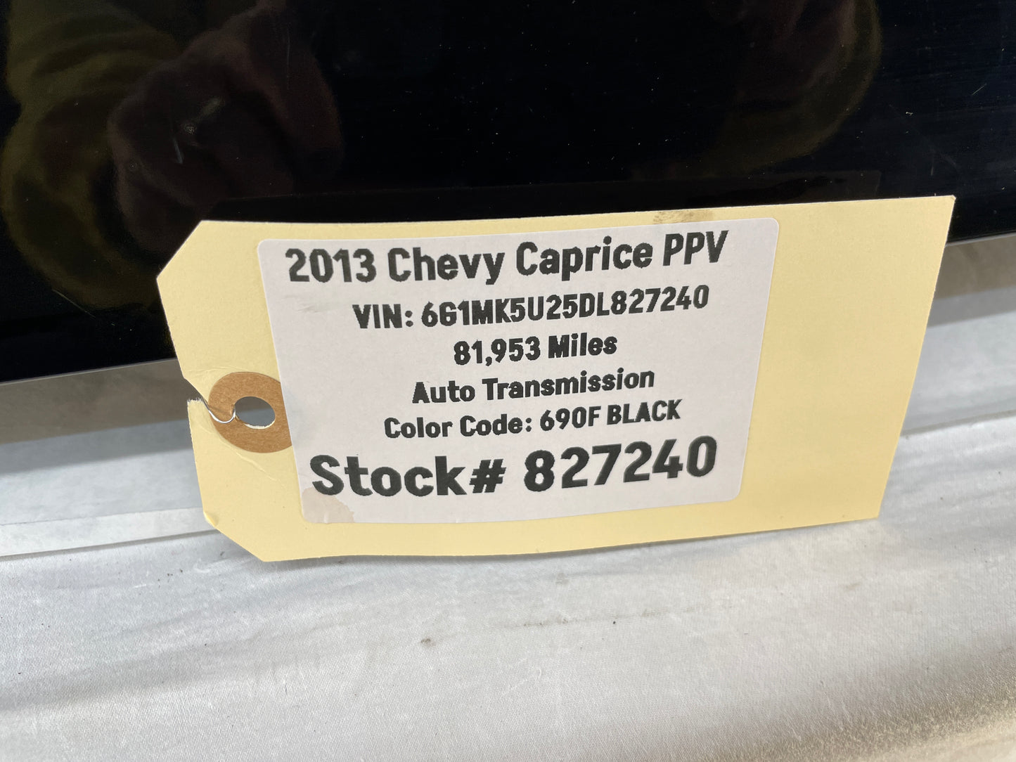 2013 Chevy Caprice PPV Trunk Deck Lid Black OEM