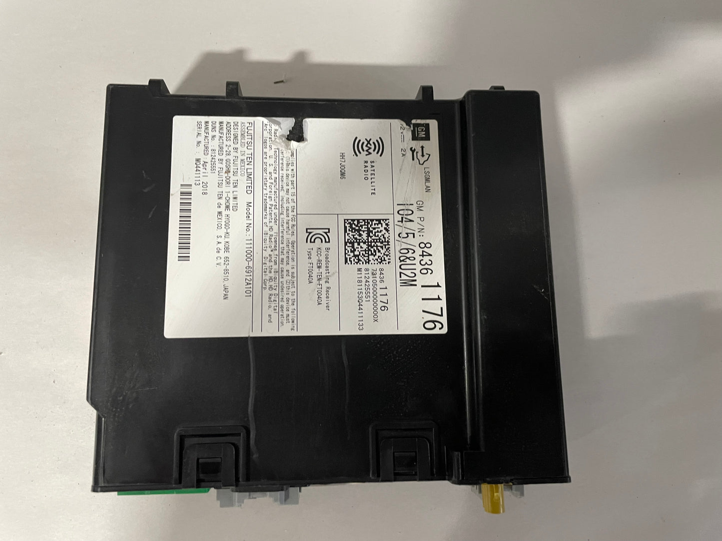 2018 Chevy Suburban LT Satellite Radio Receiver Module OEM