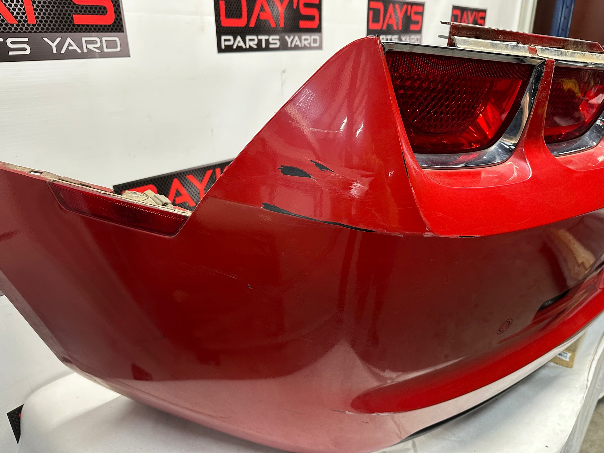 2010 Chevy Camaro SS Complete Rear Bumper Cover Red OEM - Day's Parts Yard