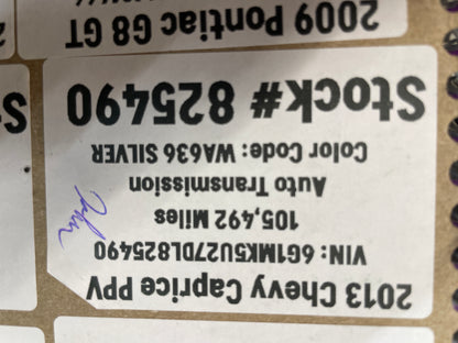 2013 Chevy Caprice PPV Cloth Front Seats OEM LOCAL PICK UP - Day's Parts Yard