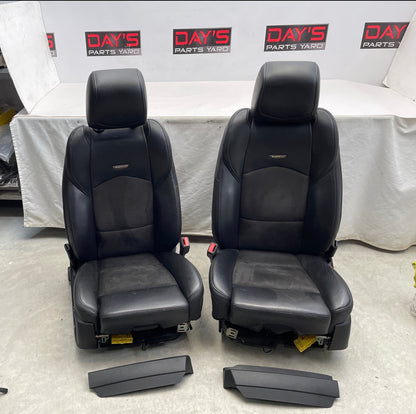 2018 Cadillac CTS-V Front Black Leather Suede Seats OEM