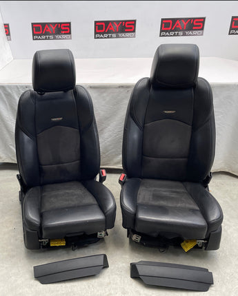 2018 Cadillac CTS-V Front Black Leather Suede Seats OEM