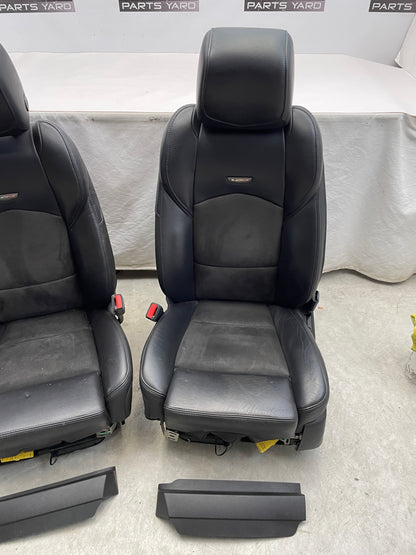 2018 Cadillac CTS-V Front Black Leather Suede Seats OEM
