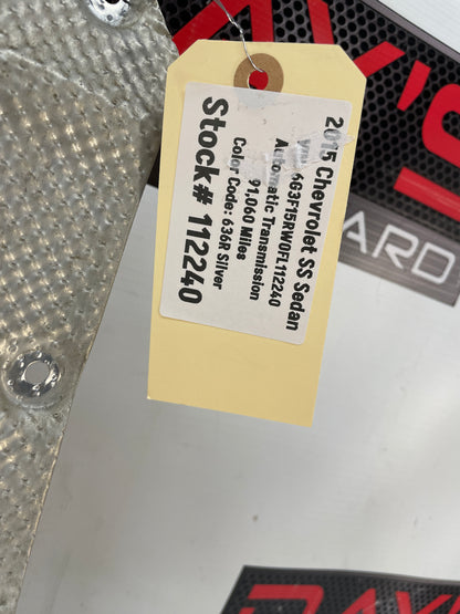 2015 Chevy SS Sedan Transmission Tunnel Exhaust Heat Shield OEM