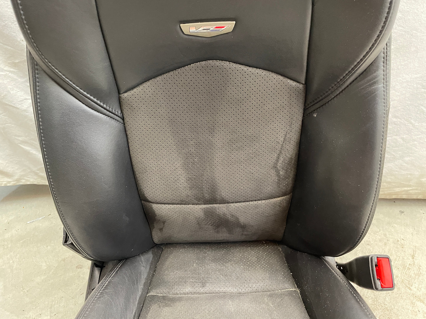2018 Cadillac CTS-V Front Black Leather Suede Seats OEM