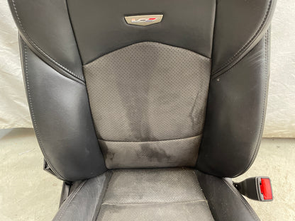 2018 Cadillac CTS-V Front Black Leather Suede Seats OEM