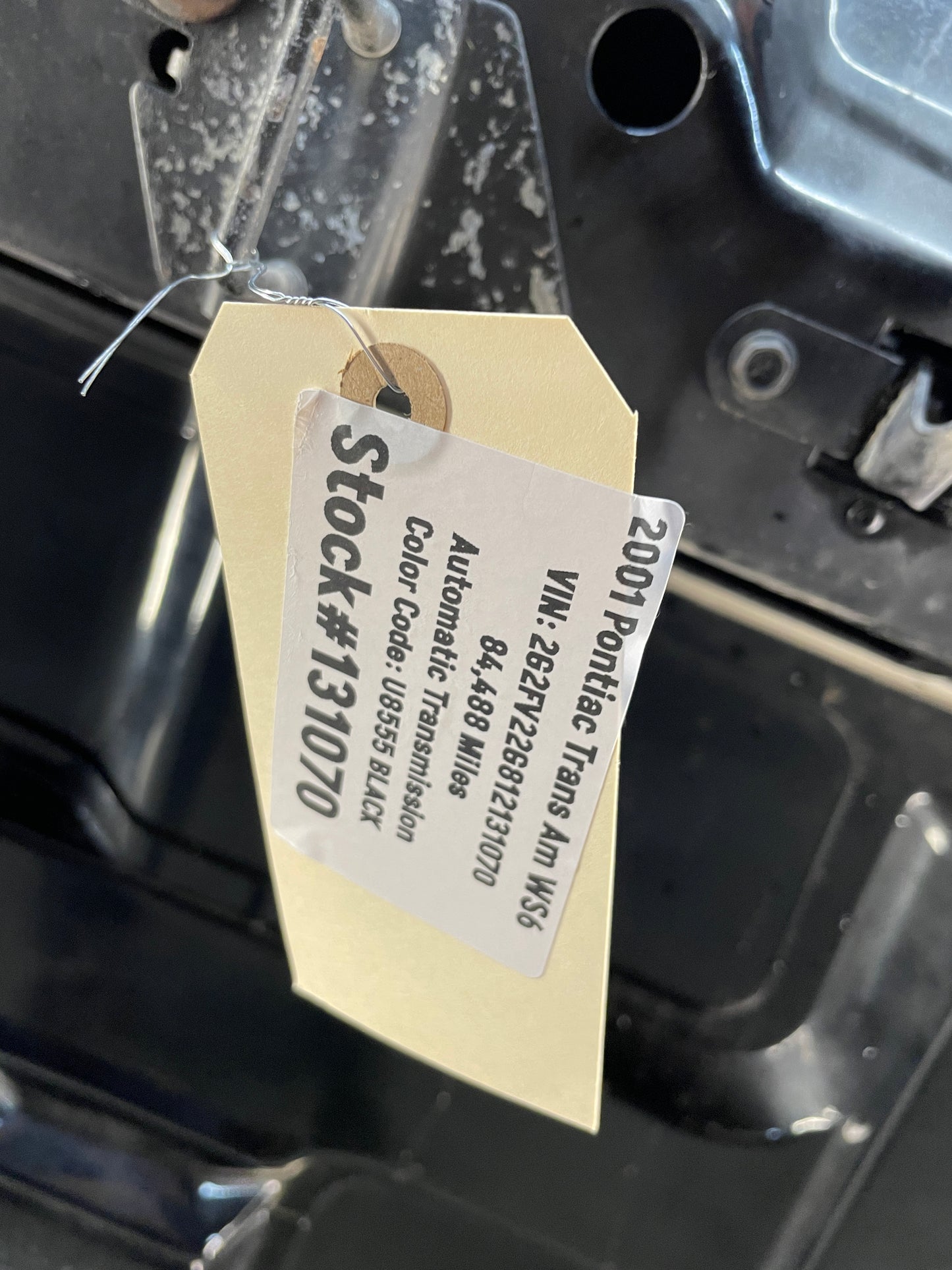 2001 Pontiac Trans AM WS6 Firebird Ram Air Hood Assembly Black OEM