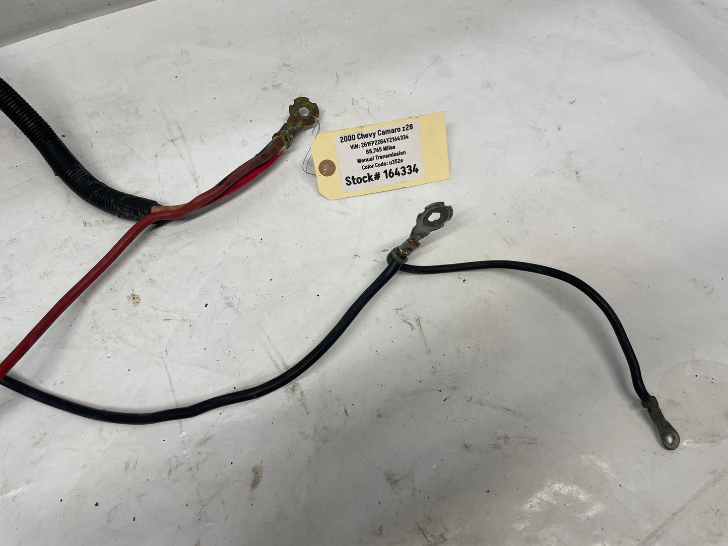 2000 Chevy Camaro Z28 Positive Negative Battery Wire Wiring Harness OEM - Day's Parts Yard