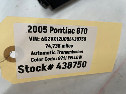 2005 Pontiac GTO Center Dash Radio HVAC Bezel Plate Panel Trim OEM DAMAGED