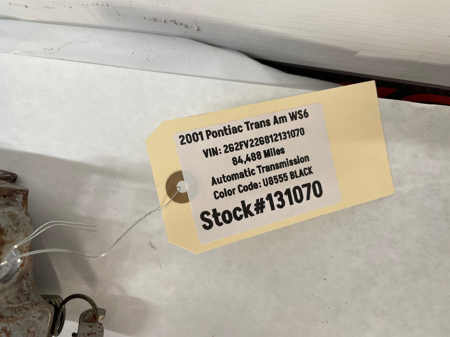 2001 Pontiac Firebird Trans AM WS6 Emergency Parking E Brake Handle Lever Ebony Black OEM - Day's Parts Yard