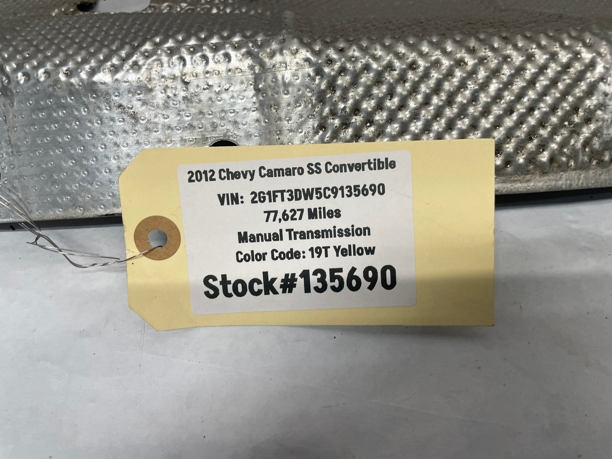 2012 Chevy Camaro SS Transmission Tunnel Exhaust Heat Shield OEM - Day's Parts Yard