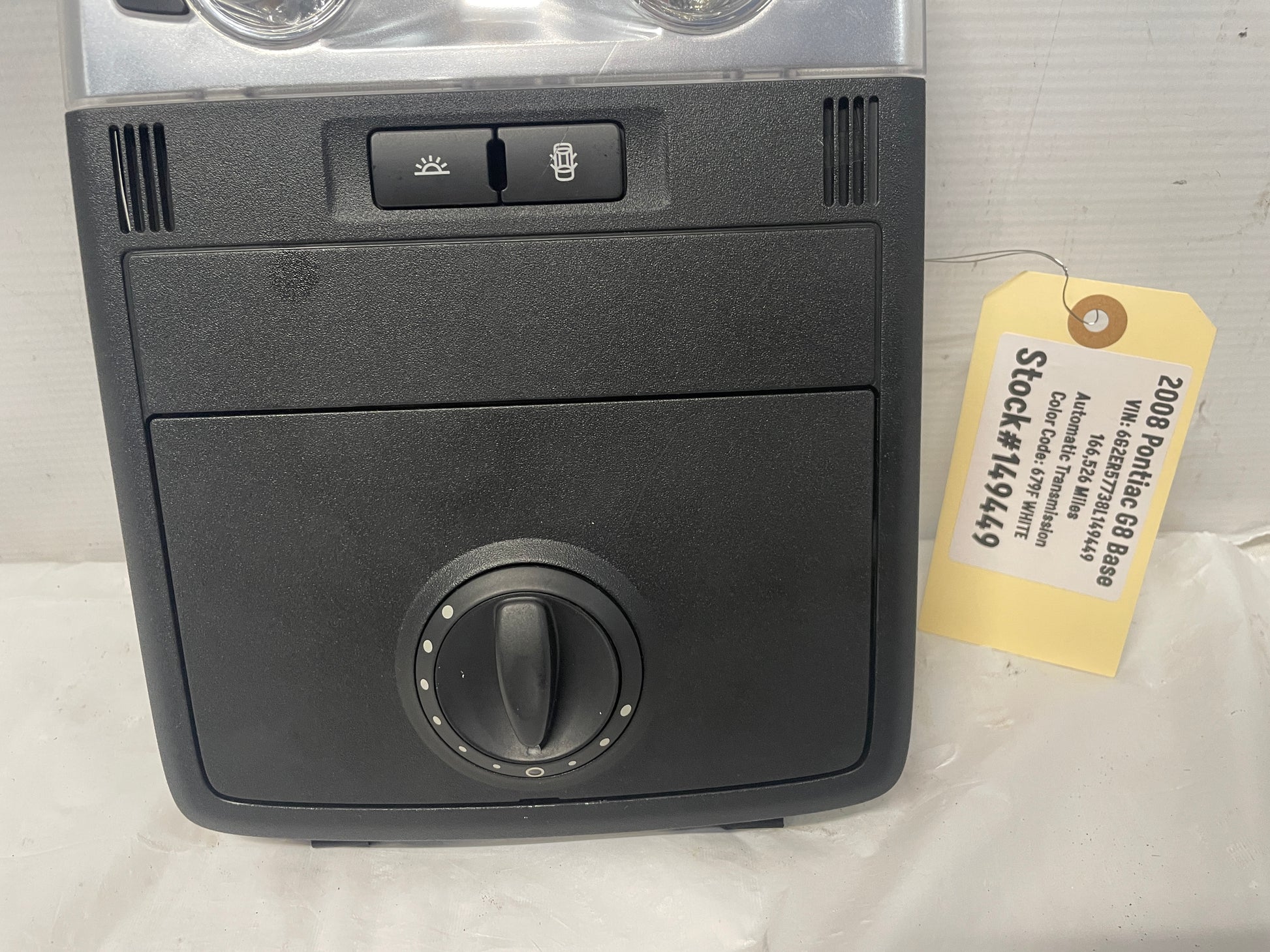 2008 Pontiac G8 Base Overhead Over Head Console Dome Light OEM - Day's Parts Yard