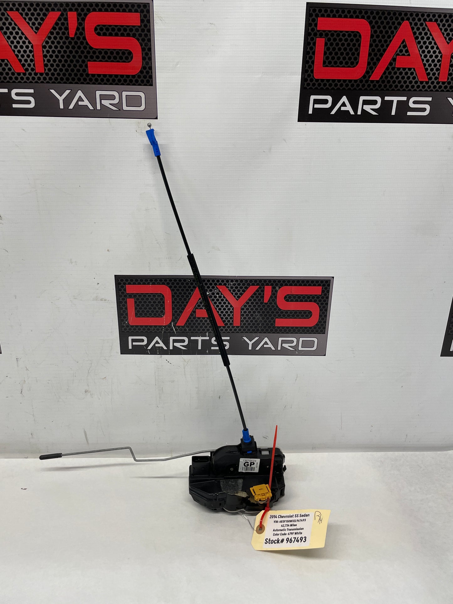 2014 Chevy SS Sedan RH Passenger Front Door Lock Actuator OEM - Day's Parts Yard