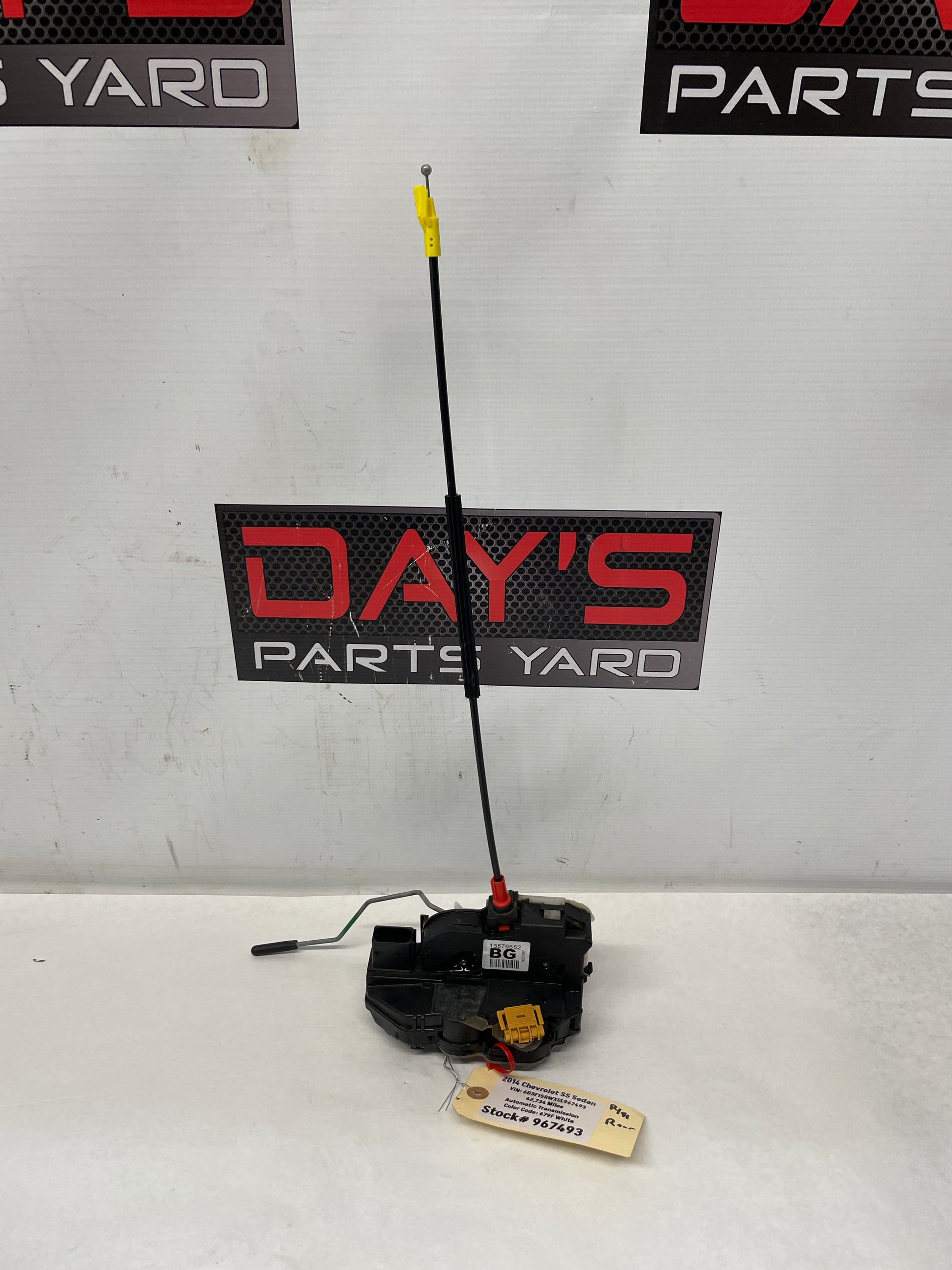 2014 Chevy SS Sedan RH Passenger Rear Door Lock Actuator OEM - Day's Parts Yard