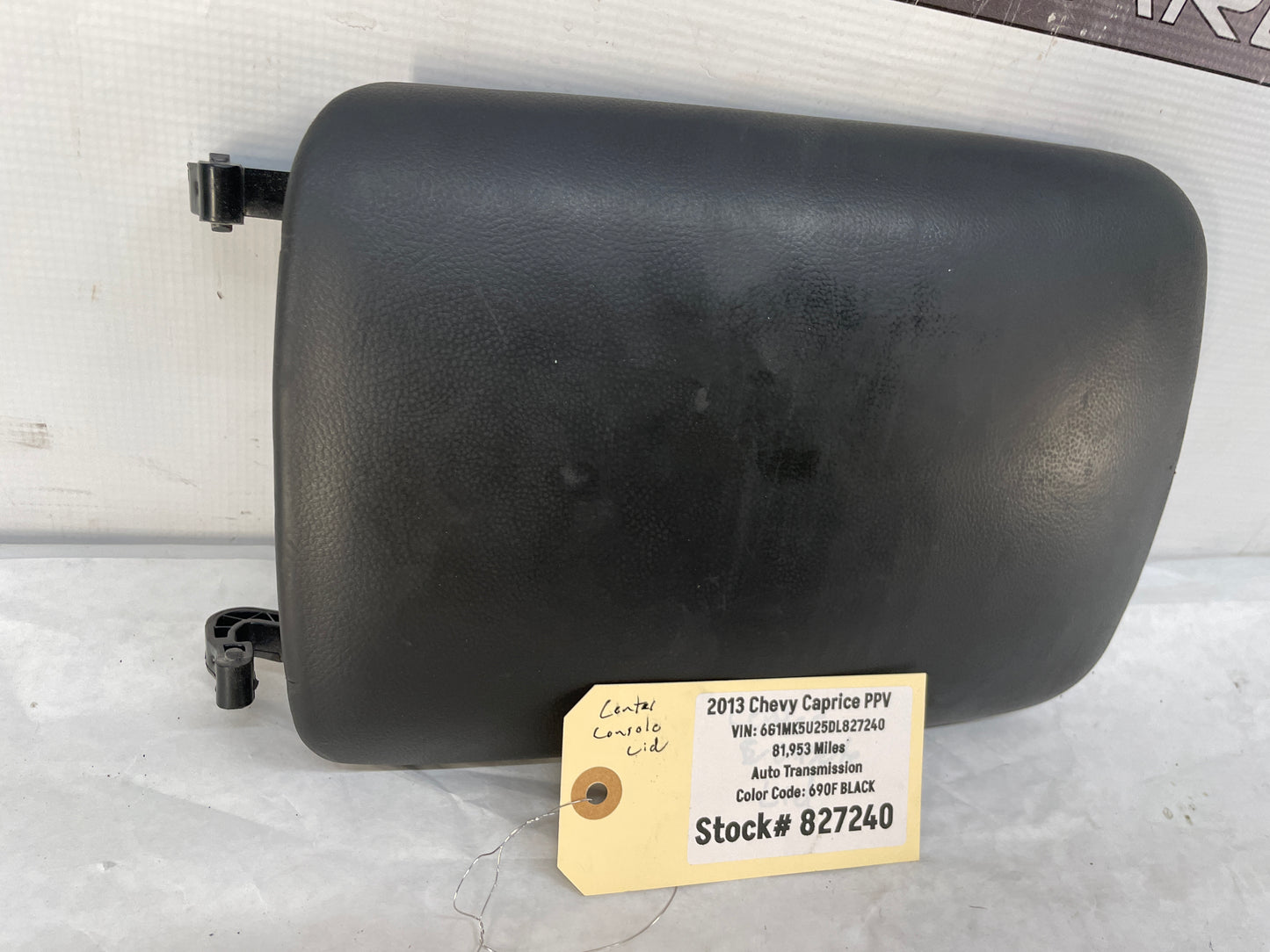2013 Chevy Caprice PPV Center Console Lid Door Armrest OEM