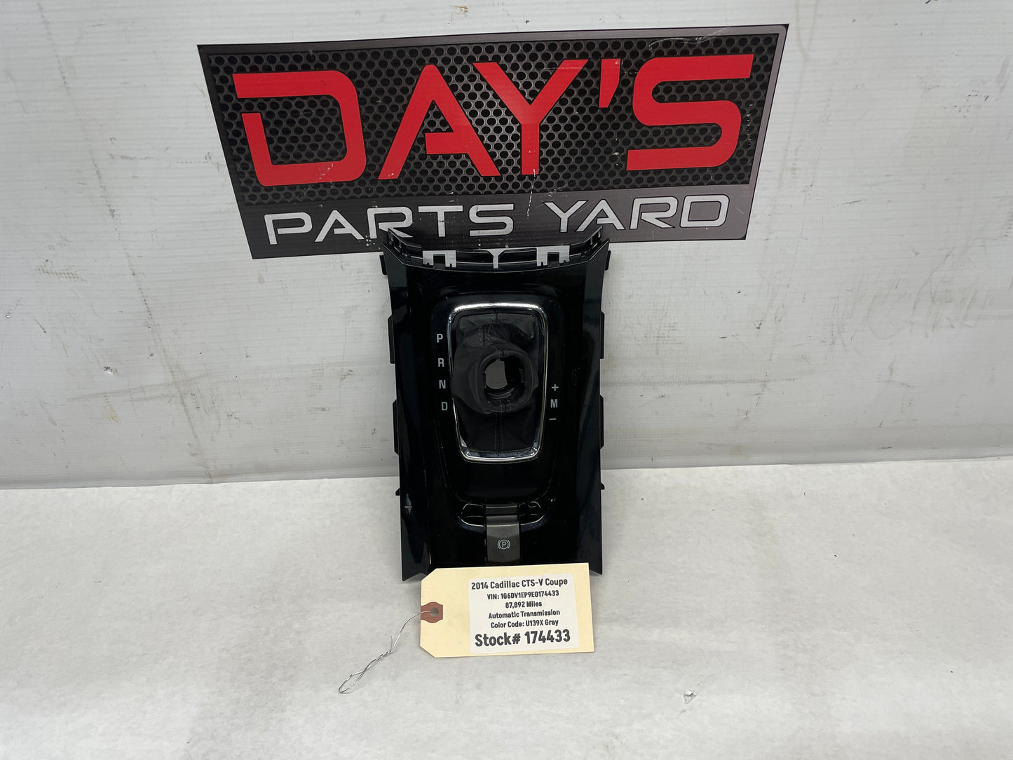 2014 Cadillac CTS-V Shifter Bezel Trim w/ Parking Brake & Boot OEM - Day's Parts Yard