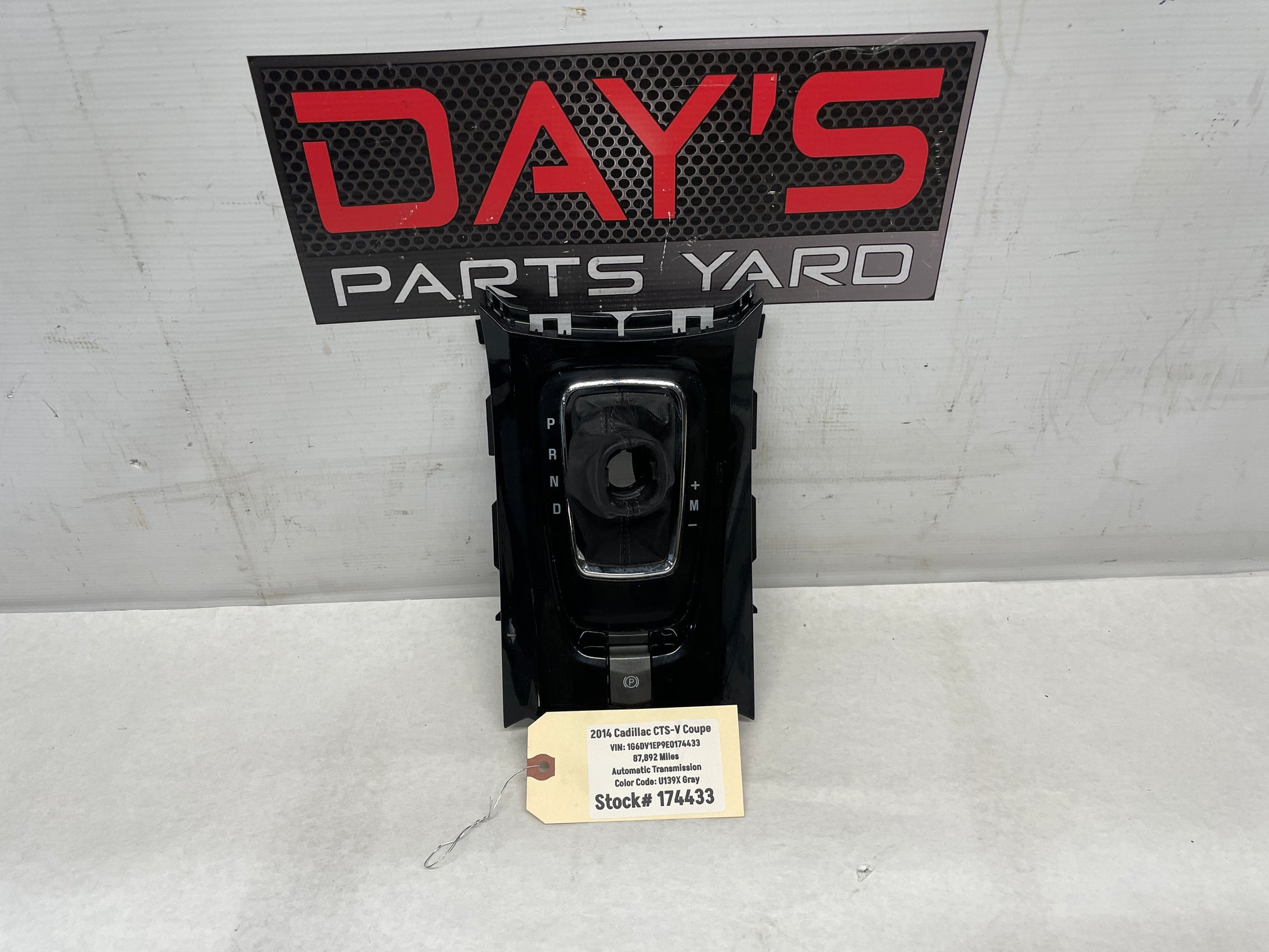 2014 Cadillac CTS-V Shifter Bezel Trim w/ Parking Brake & Boot OEM - Day's Parts Yard