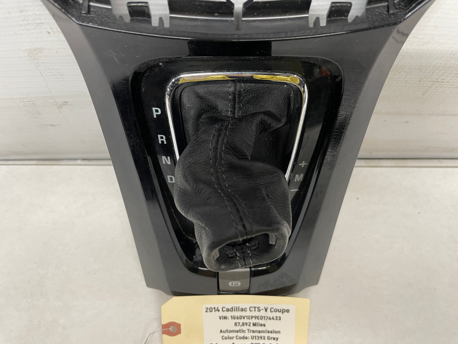 2014 Cadillac CTS-V Shifter Bezel Trim w/ Parking Brake & Boot OEM - Day's Parts Yard