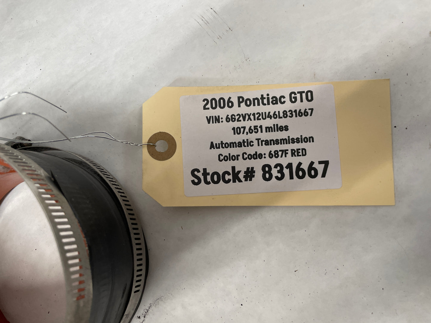 2006 Pontiac GTO Ram Cold Air Intake w/ Radiator Cover OEM - Day's Parts Yard