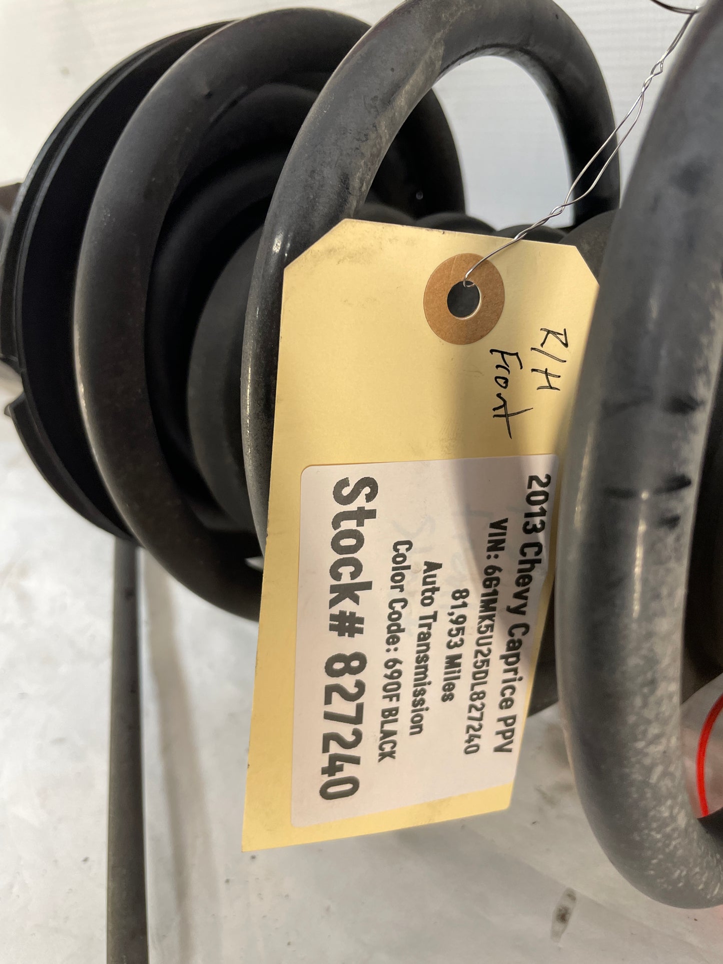 2013 Chevy Caprice PPV RH Passenger Front Suspension Strut Assembly OEM