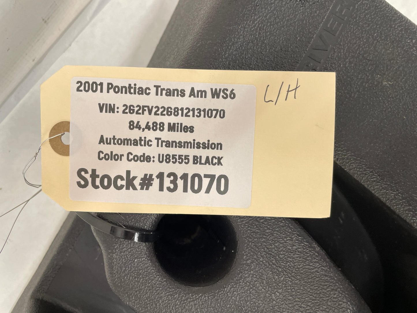 2001 Pontiac Firebird Trans AM WS6 LH Driver Cargo Trunk Well T-Top Storage Holder OEM - Day's Parts Yard