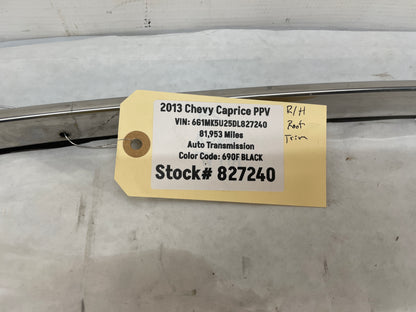2013 Chevy Caprice PPV RH Passenger Door Roof Opening Frame Reveal Molding Trim OEM
