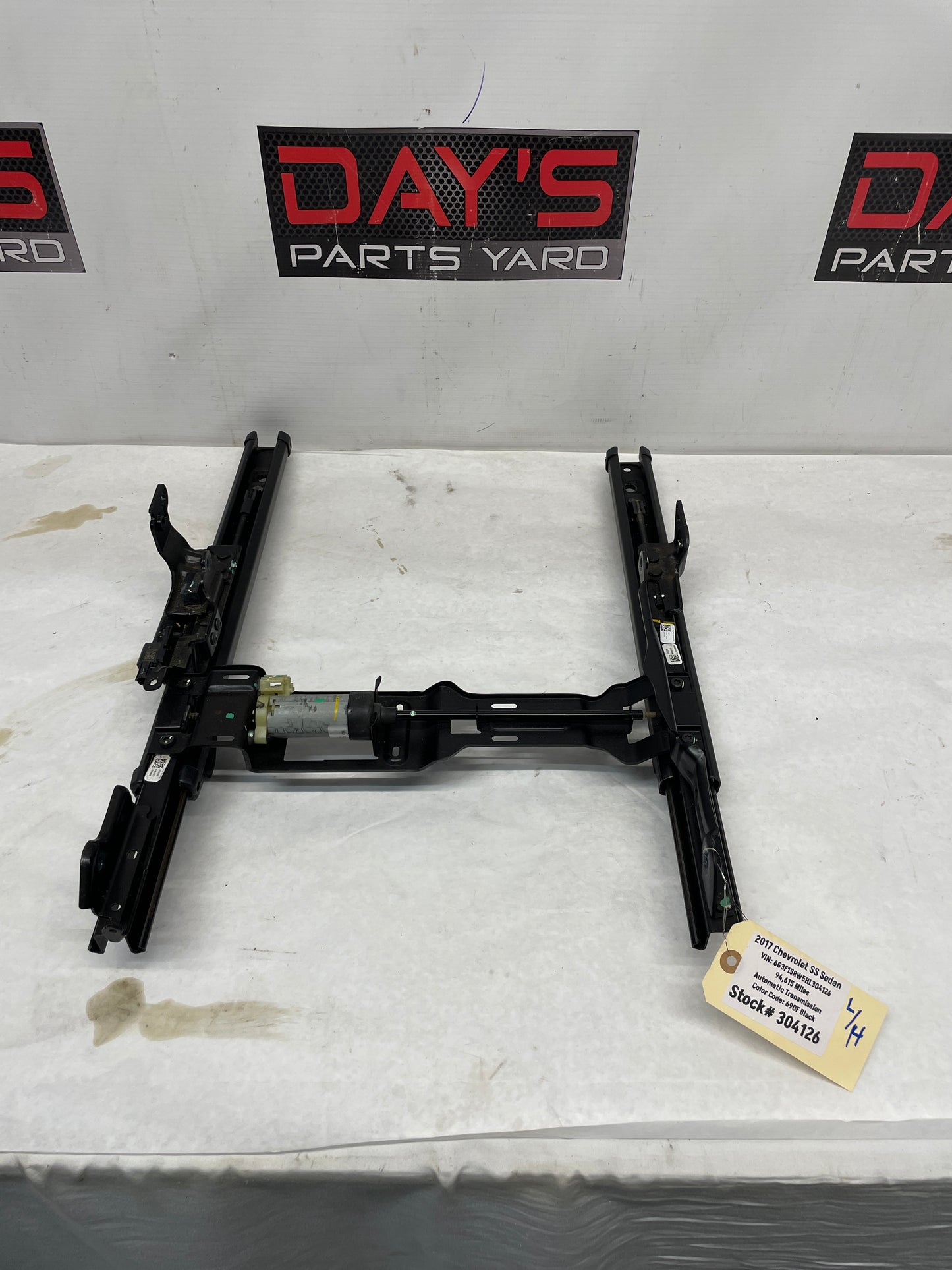 2017 Chevy SS Sedan LH Driver Front Seat Frame Rail OEM