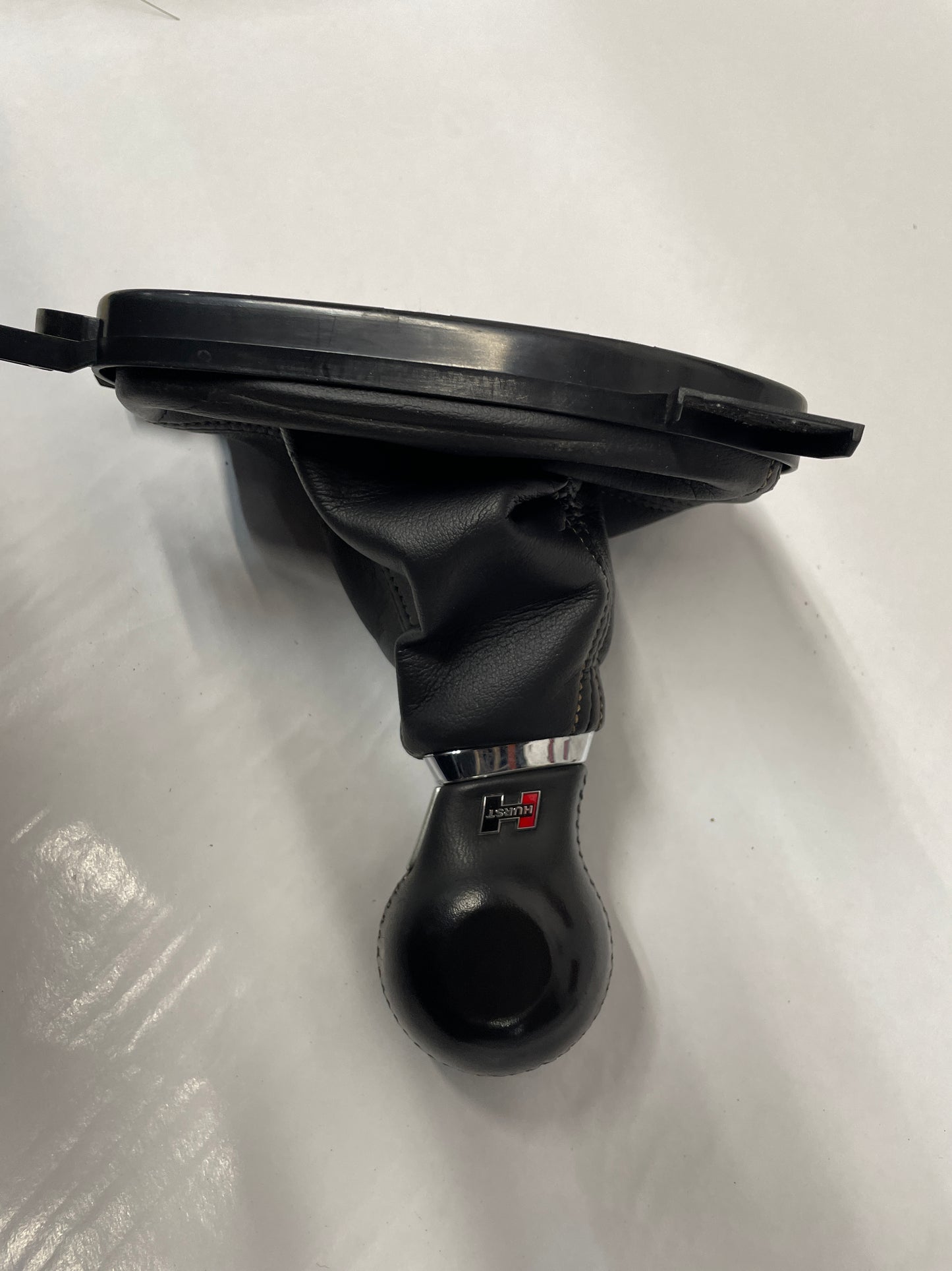 2012 Chevy Camaro Ss Hurst Shifter Knob w/ Black Leather Boot Yellow Stitching OEM - Day's Parts Yard