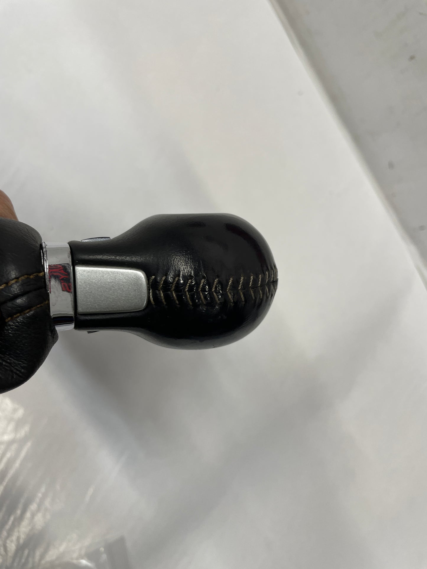 2012 Chevy Camaro Ss Hurst Shifter Knob w/ Black Leather Boot Yellow Stitching OEM - Day's Parts Yard