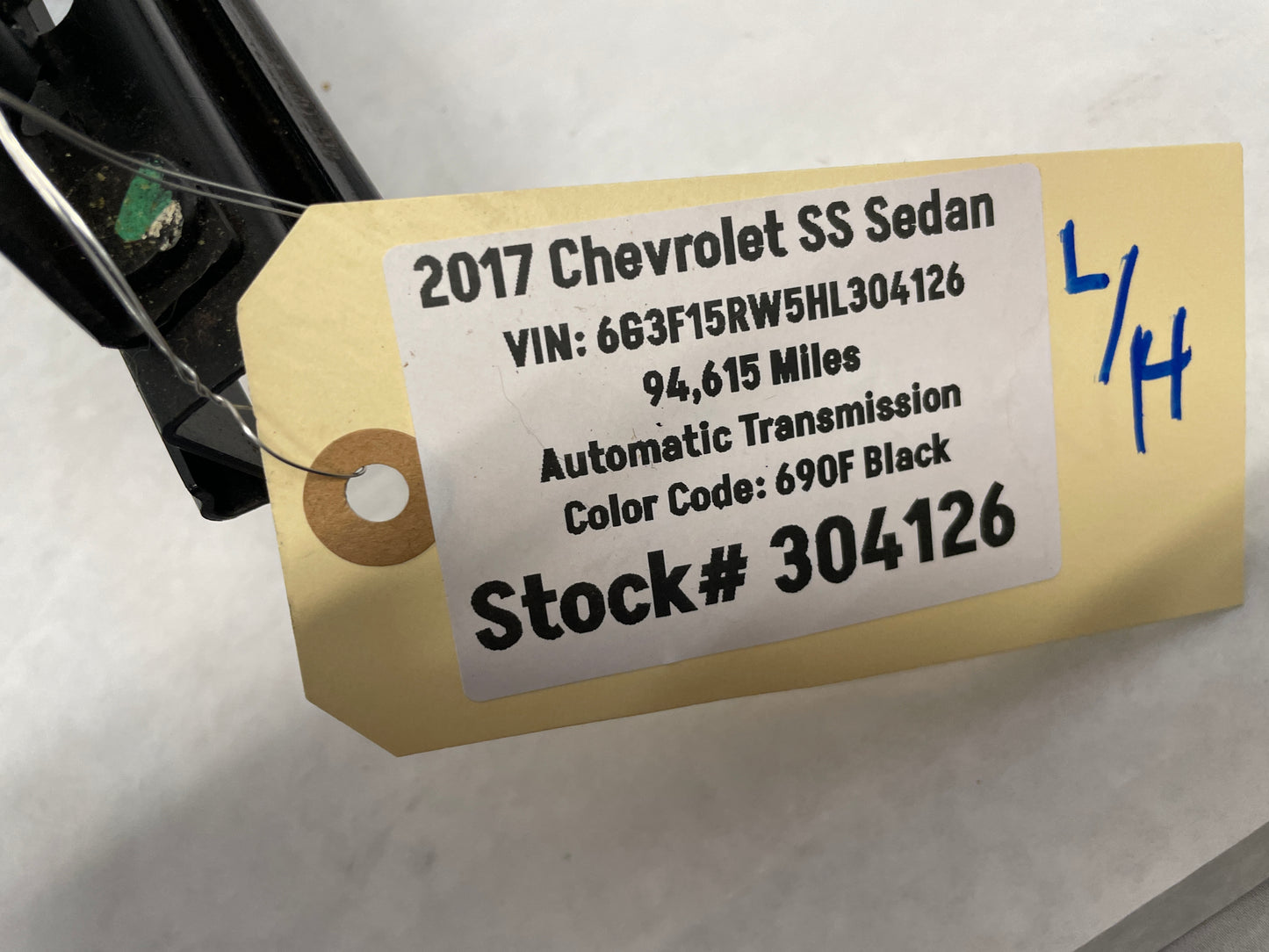 2017 Chevy SS Sedan LH Driver Front Seat Frame Rail OEM