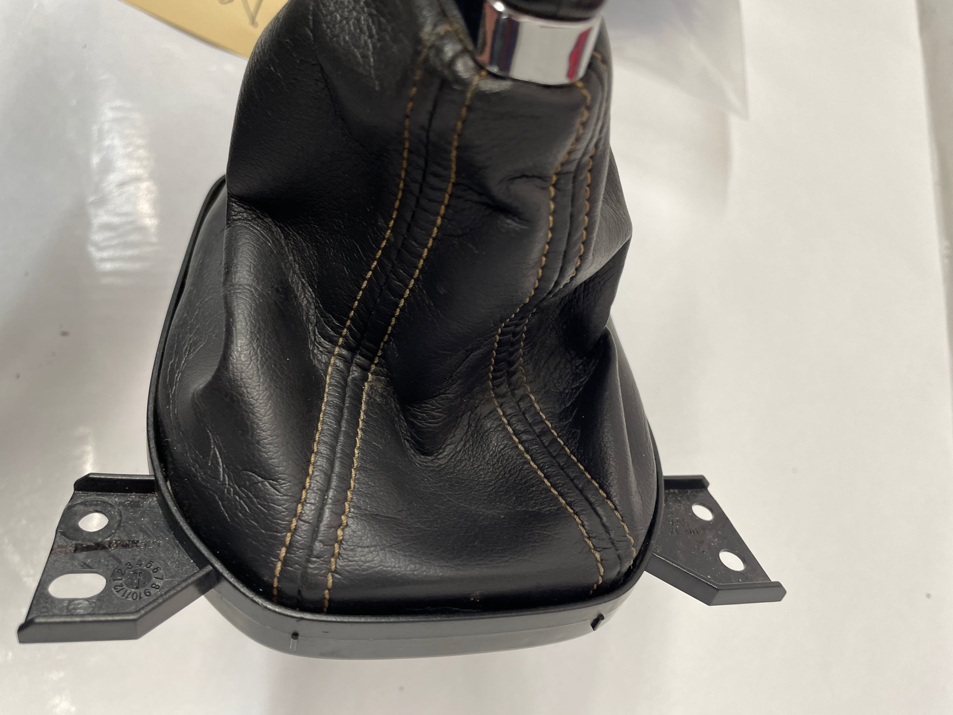 2012 Chevy Camaro Ss Hurst Shifter Knob w/ Black Leather Boot Yellow Stitching OEM - Day's Parts Yard