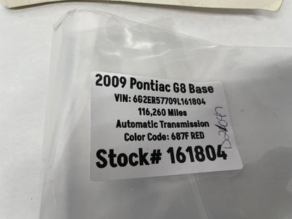 2009 Pontiac G8 Base Owners Manual Book Booklet OEM - Day's Parts Yard