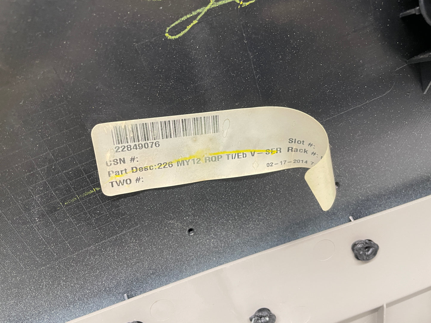 2014 Cadillac CTS-V Coupe RH Passenger Rear Quarter Door Panel Titanium OEM - Day's Parts Yard