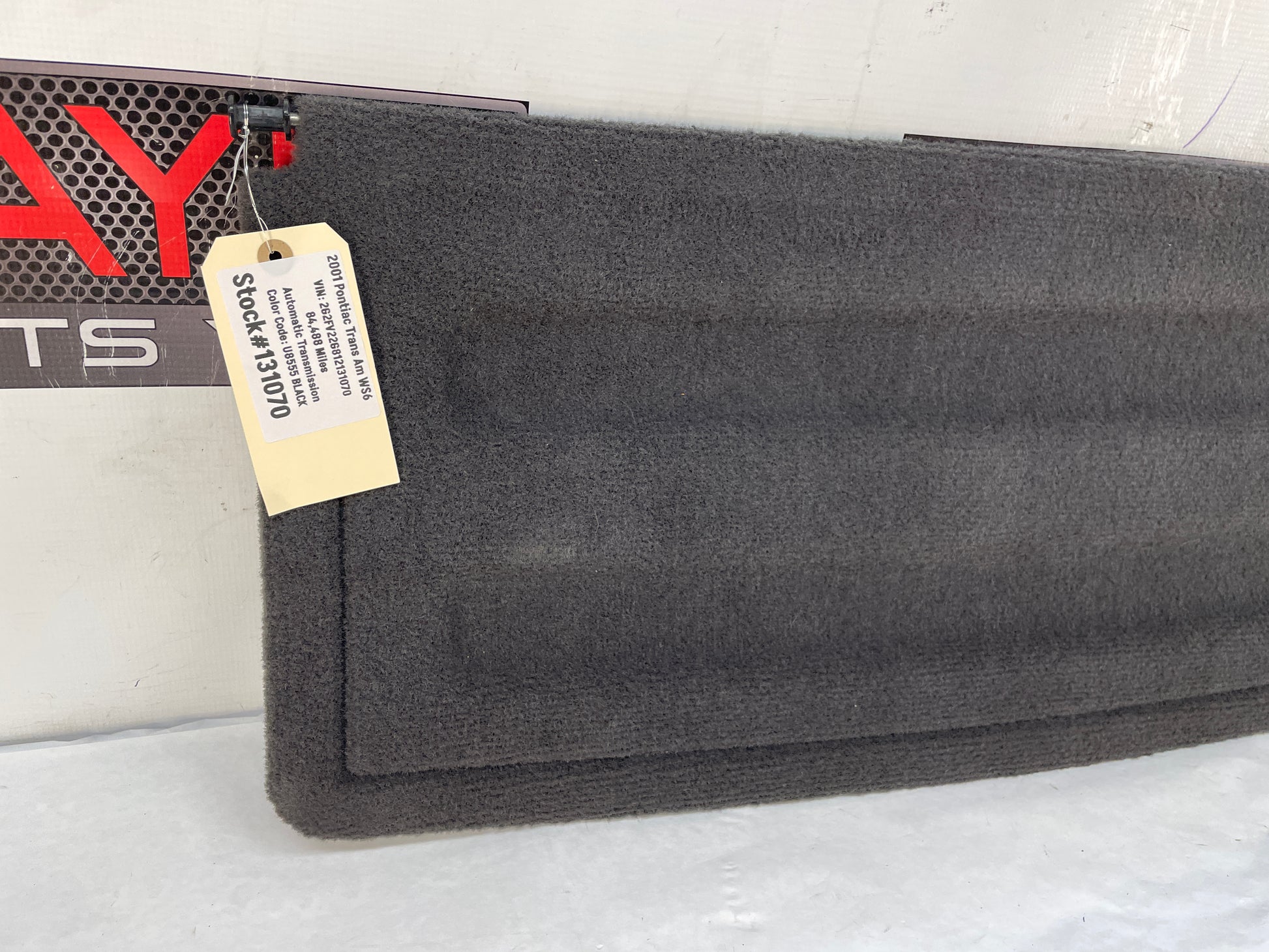 2001 Pontiac Trans AM WS6 Rear Hatch Cargo Cover Trunk Shade Ebony Black OEM - Day's Parts Yard