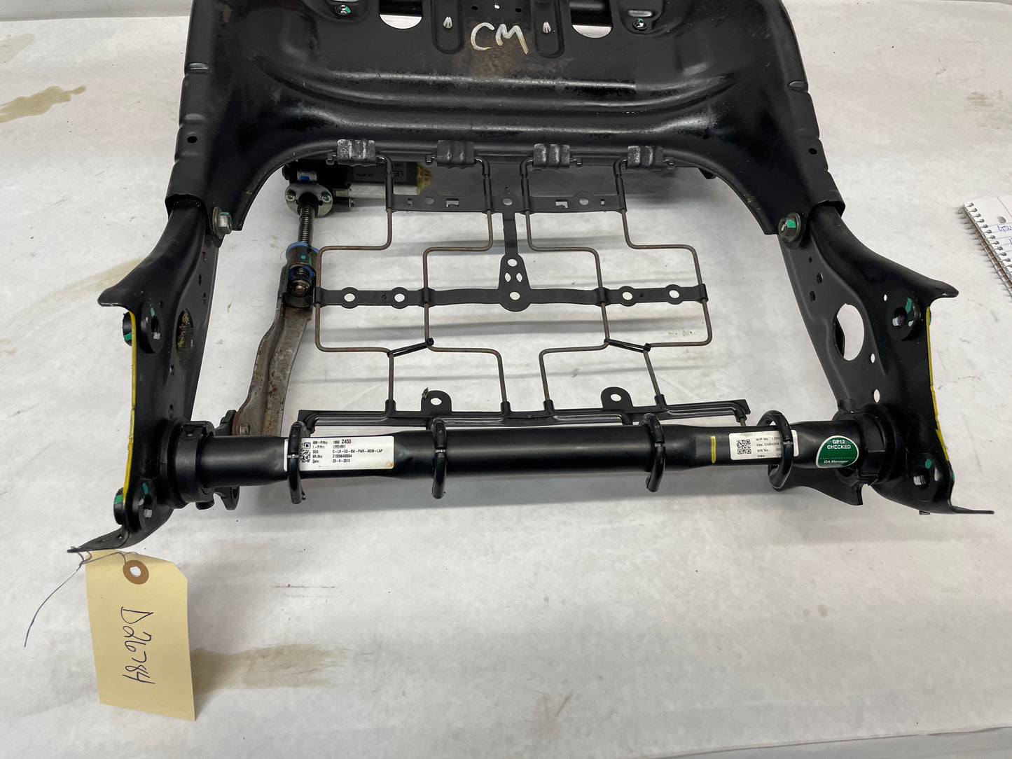 2017 Chevy SS Sedan Front LH Driver Lower Seat Cushion Frame Assembly OEM