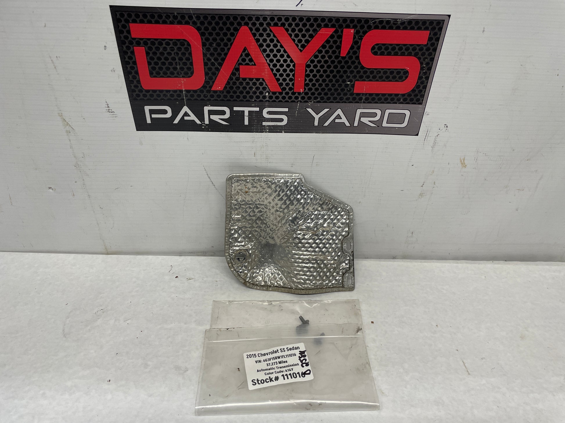 2015 Chevy SS Sedan Engine Motor Starter Heat Shield OEM - Day's Parts Yard