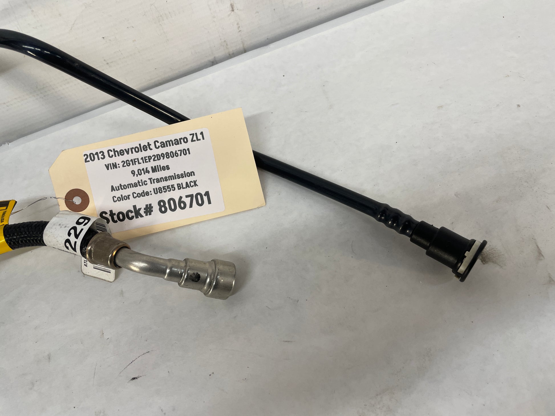 2013 Chevy Camaro ZL1 Fuel Rail EVAP Feed Hose Line Tube OEM - Day's Parts Yard