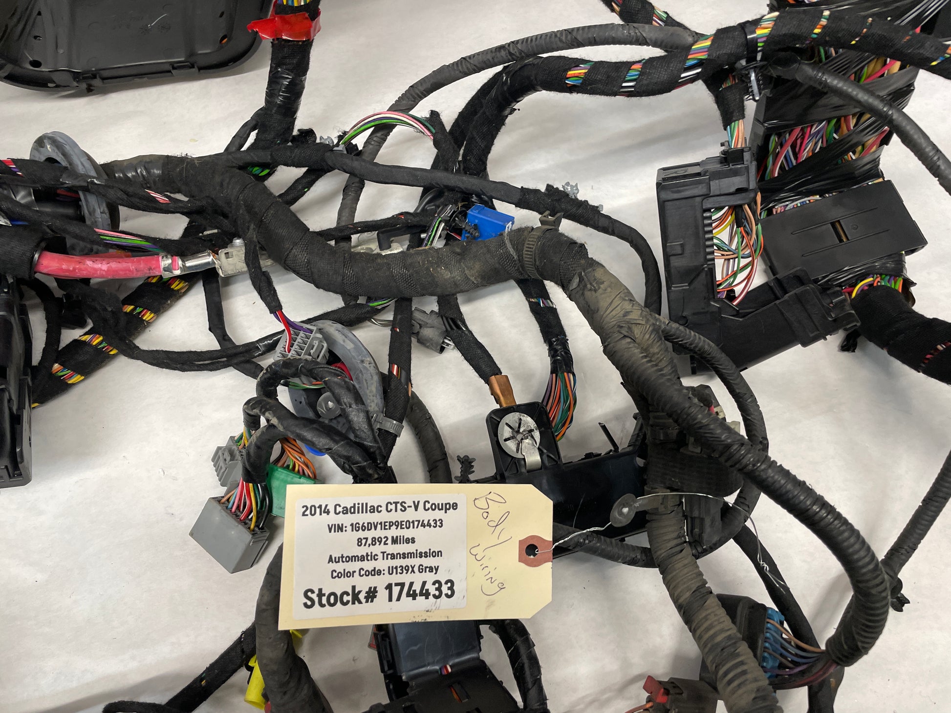 2014 Cadillac CTS-V Coupe Body Wire Wiring Harness OEM - Day's Parts Yard