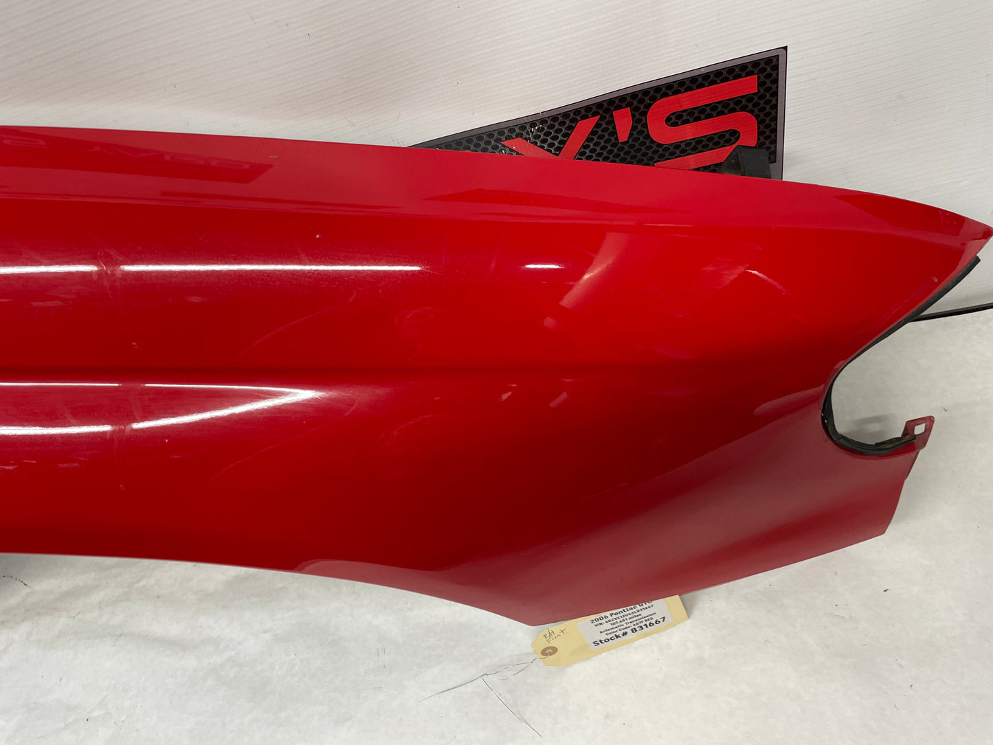 2006 Pontiac GTO LH Driver Front Fender Red OEM - Day's Parts Yard