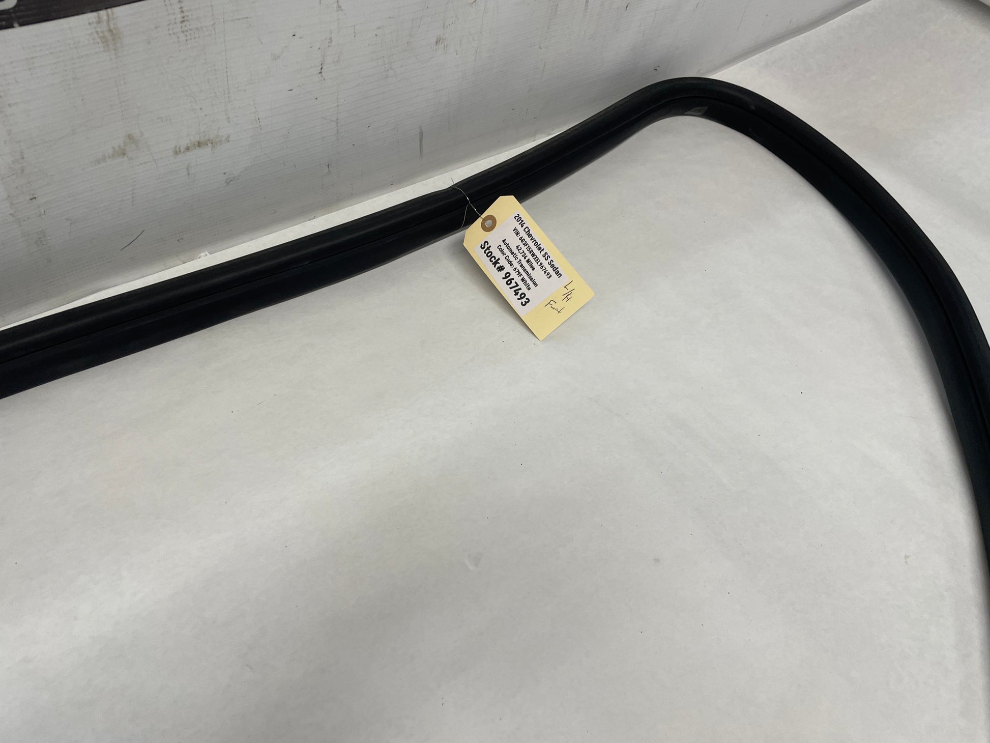 2014 Chevy SS Sedan LH Driver Front Door Weather Strip Rubber Seal OEM - Day's Parts Yard