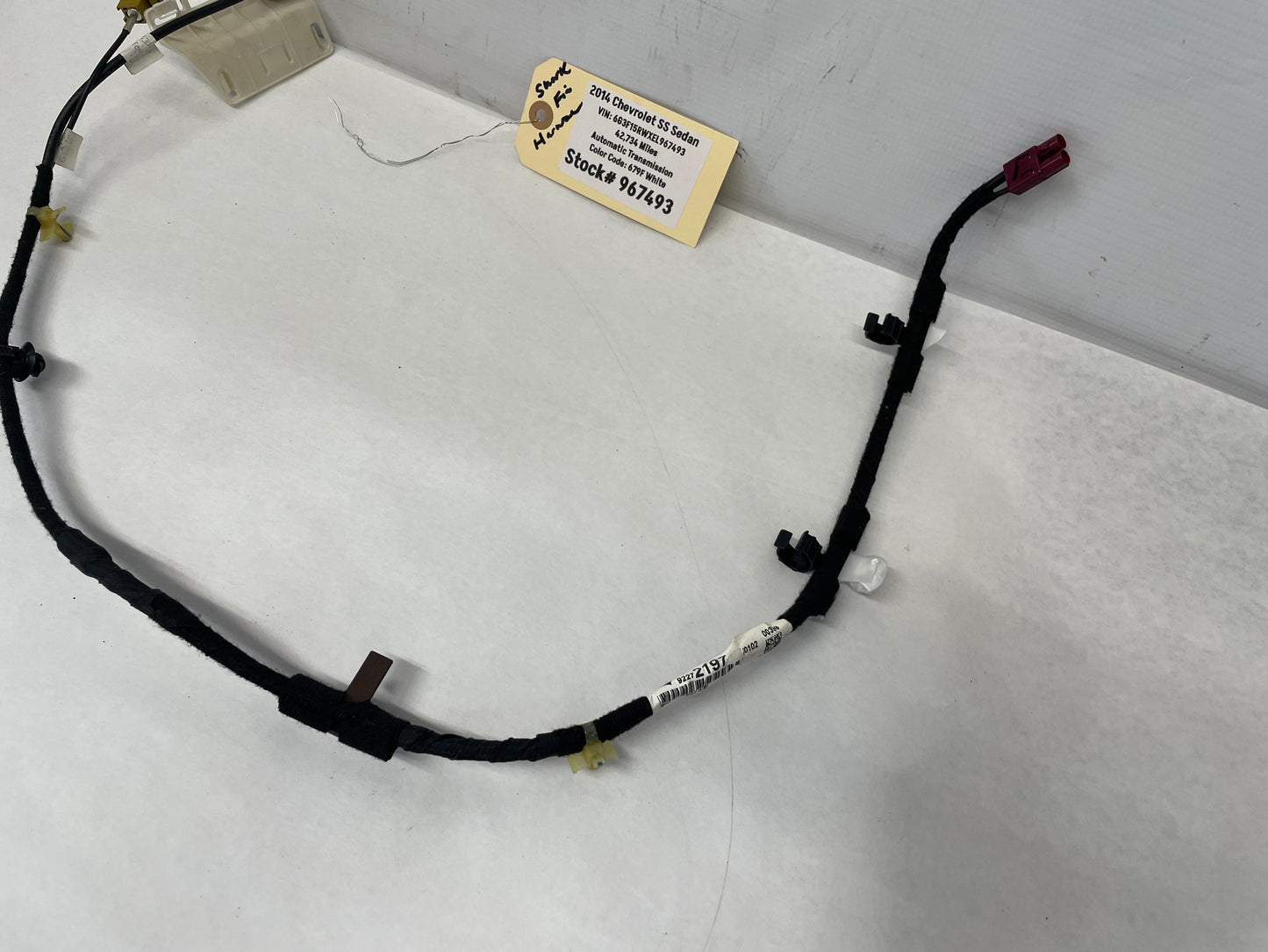 2014 Chevy SS Sedan Shark Fin Antenna Wire Wiring Harness Cable OEM - Day's Parts Yard
