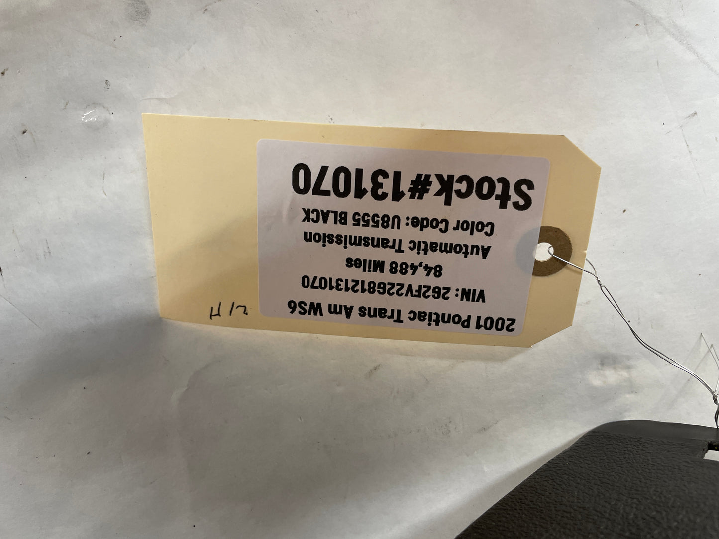 2001 Pontiac Trans AM WS6 LH Driver Rear Interior Quarter Trim Panel Ebony Black OEM