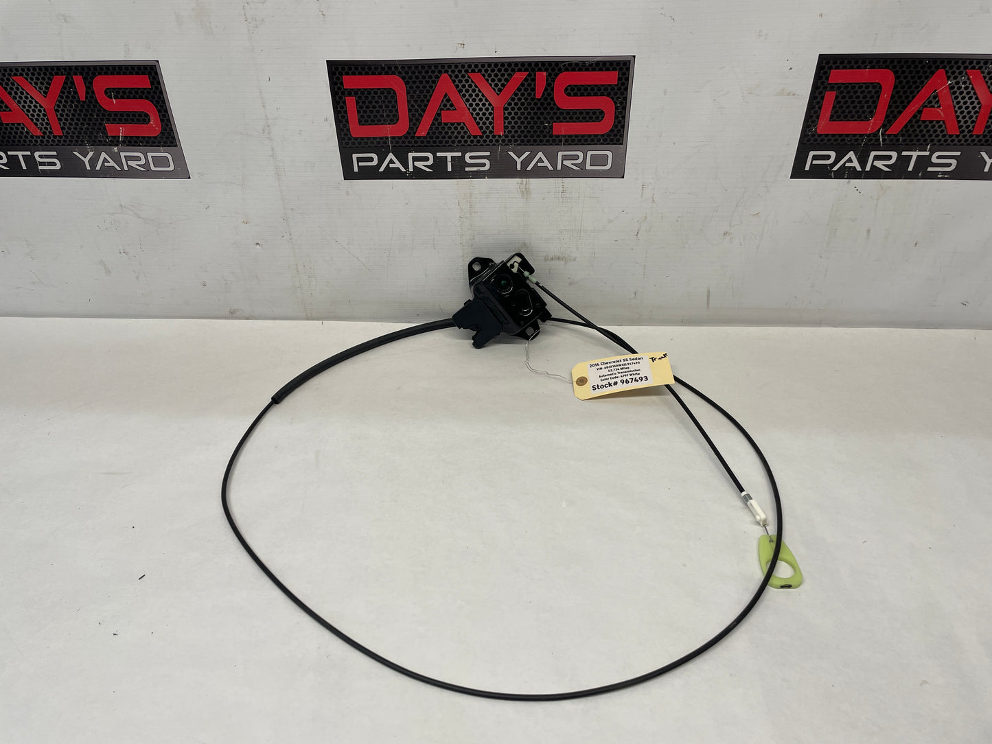 2014 Chevy SS Sedan Trunk Deck Lid Latch Actuator w/ Cable OEM - Day's Parts Yard